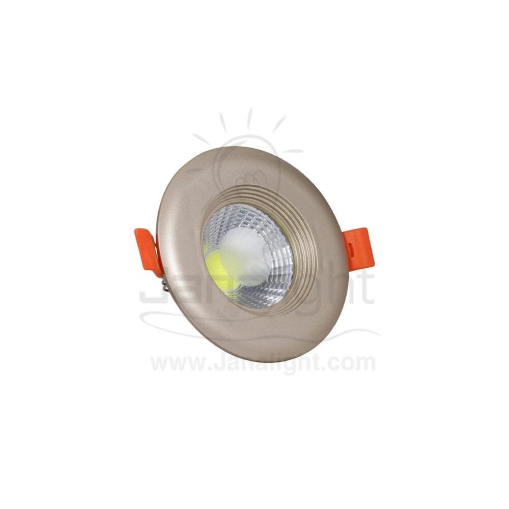 كشاف 7 وات كومبكت ابيض حلق شمباني جنى لايت plastic white compact 7 watt downlight